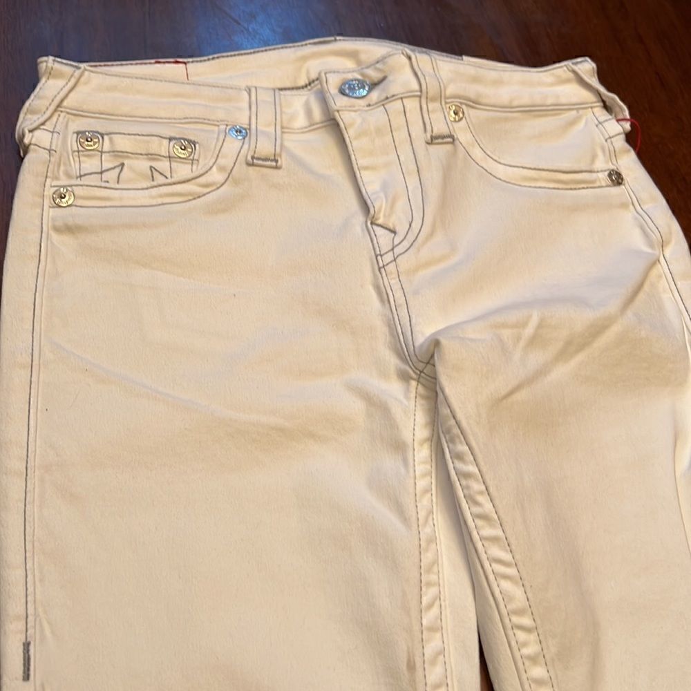 True Religion Super Skinny Ankle Optic White Gray Anvl SN size 29 NWT - Picture 2 of 14